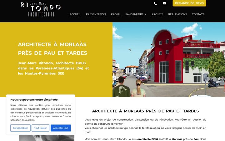 Skærmbillede af architecte-ritondo.com
