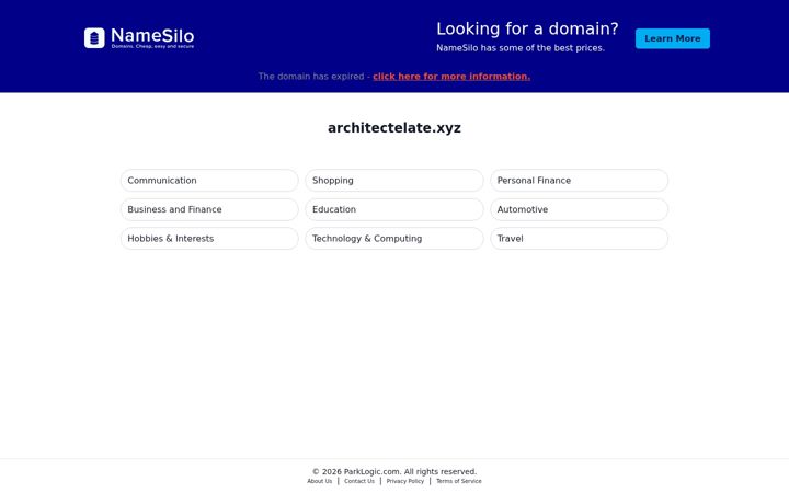 Screenshot of architectelate.xyz