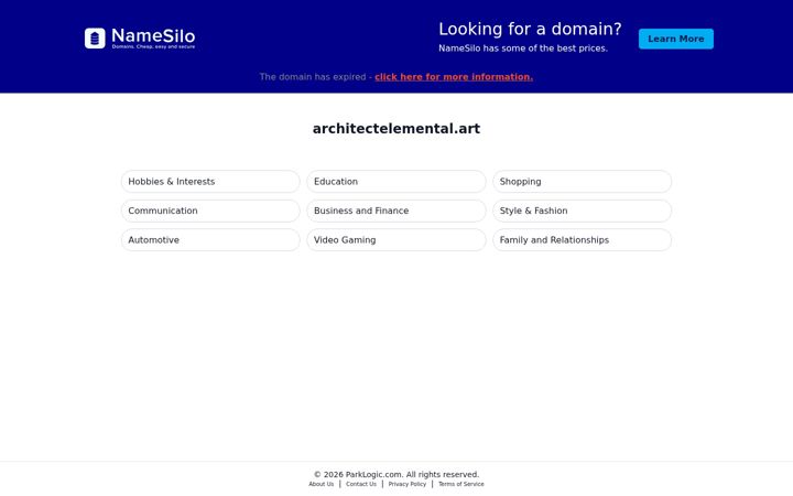 Screenshot of architectelemental.art