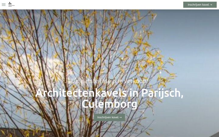 Zrzut ekranu architectenkavels.nl