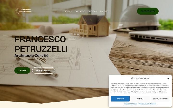 Ekrānuzņēmums no architectepetruzzelli.fr