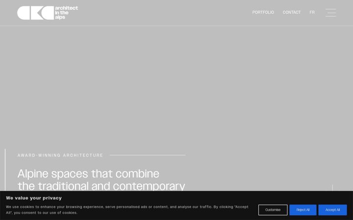 Screenshot of architectinthealps.com