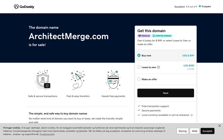 Skærmbillede af architectmerge.com