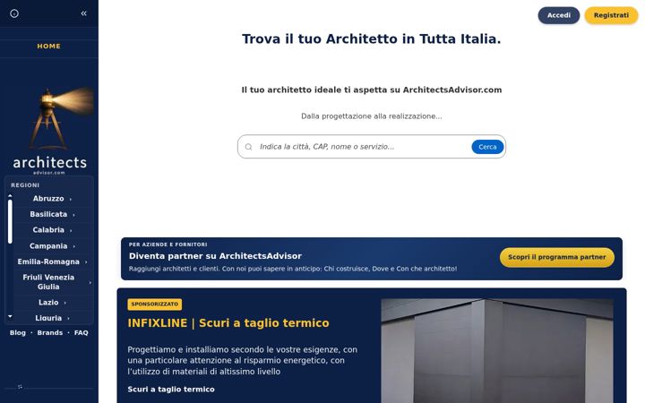 Screenshot of architectsadvisor.com