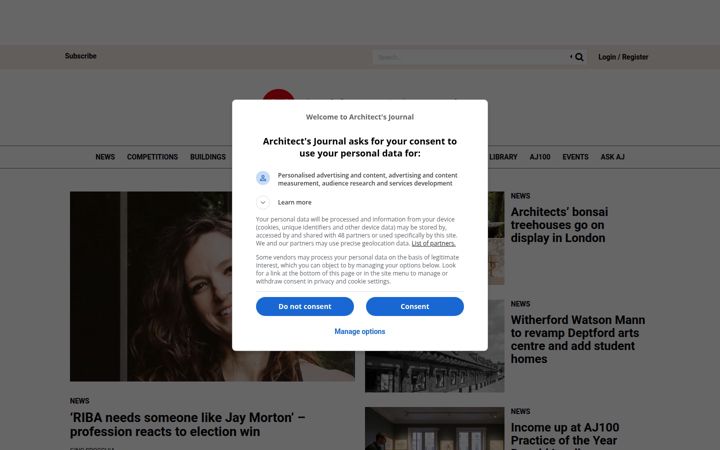 Screenshot of architectsjournal.co.uk