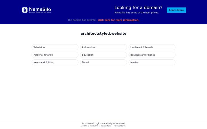 Screenshot of architectstyled.website