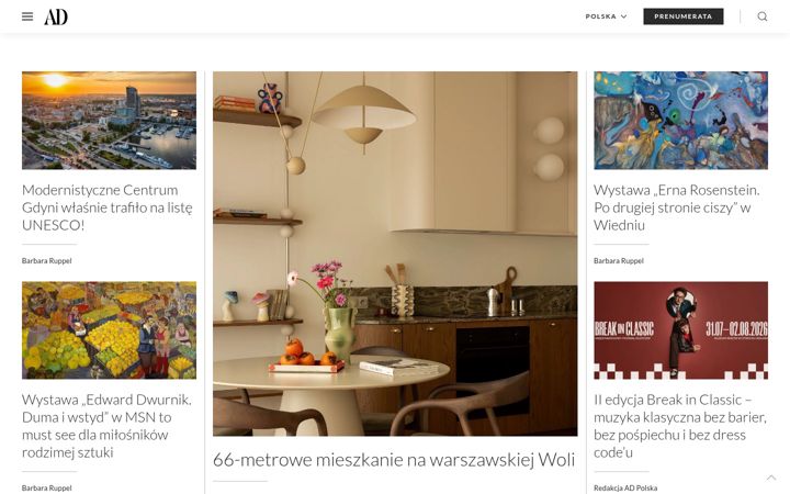 Screenshot of architecturaldigest.pl
