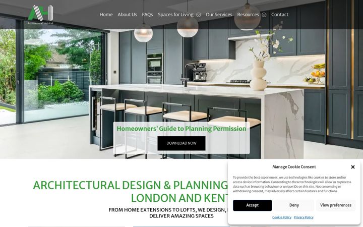 Screenshot of architecturalhub.co.uk