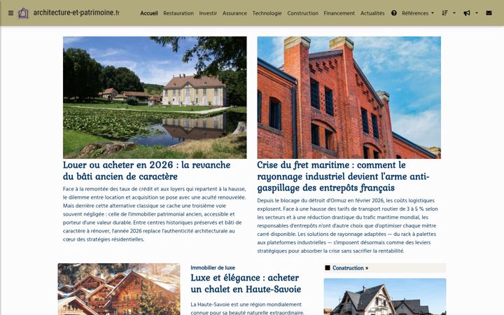 Ekrano kopija architecture-et-patrimoine.fr