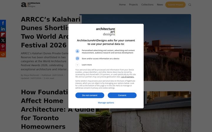 Screenshot of architectureartdesigns.com