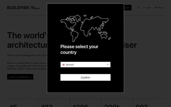 Screenshot of architecturecompetitions.com