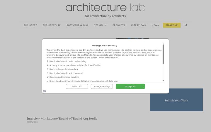 Screenshot of architecturelab.net