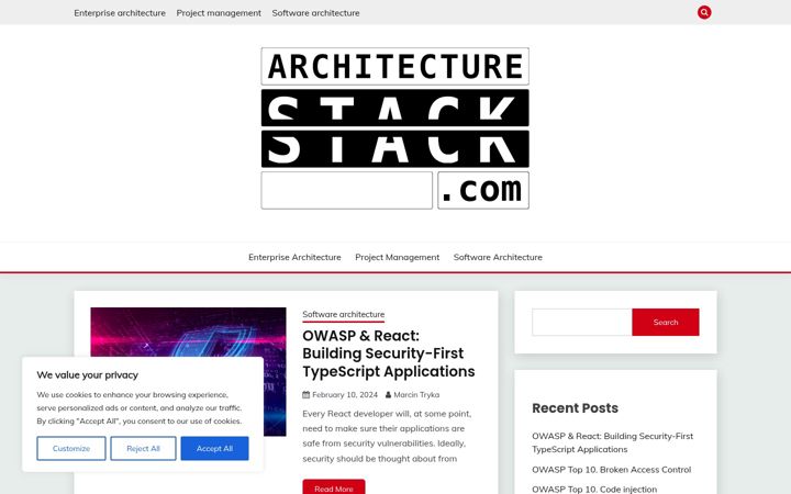 Screenshot of architecturestack.com