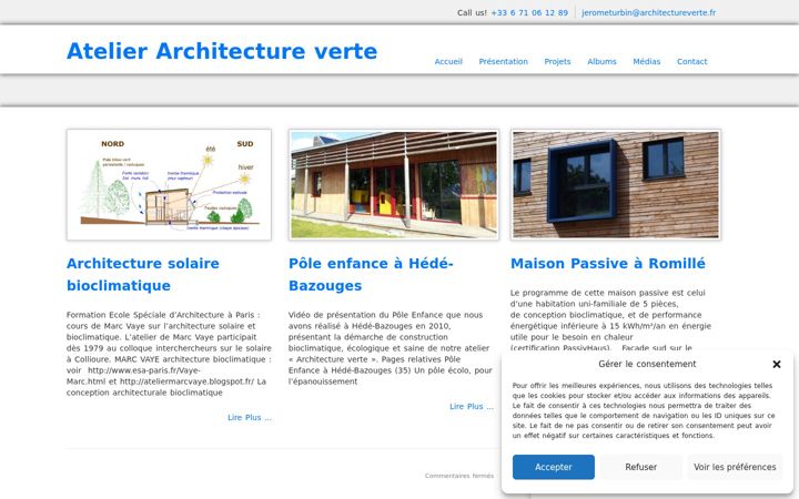 Екранна снимка на architectureverte.fr