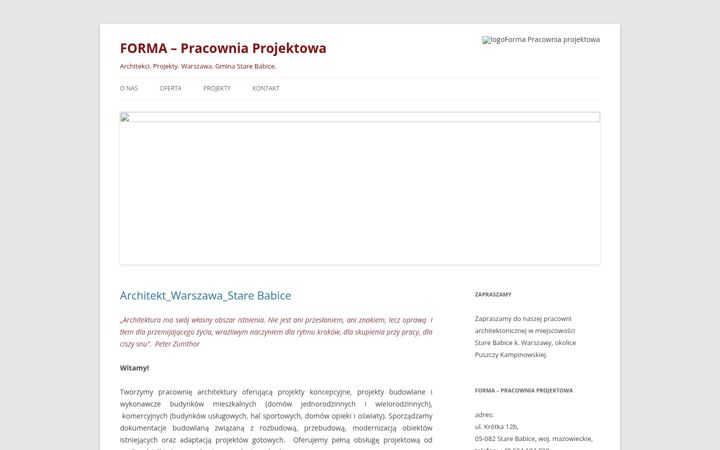 Screenshot of architekcistarebabice.pl