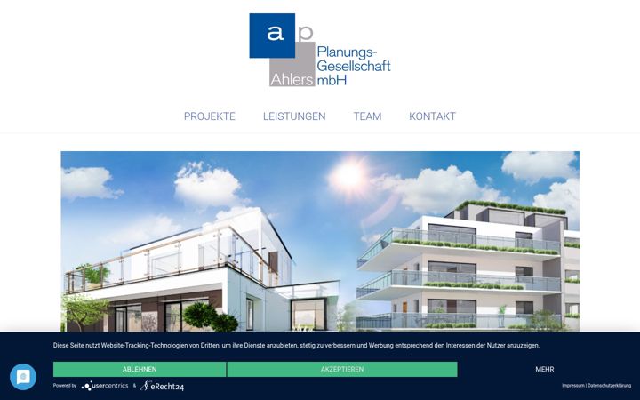 Screenshot of architekt-ahlers.de