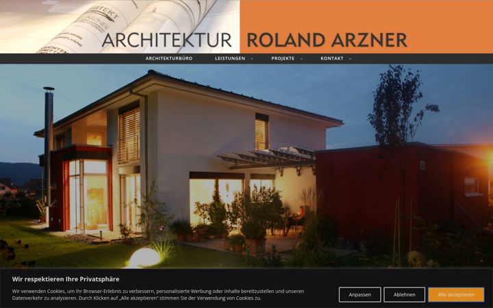 Screenshot of architekt-arzner.de