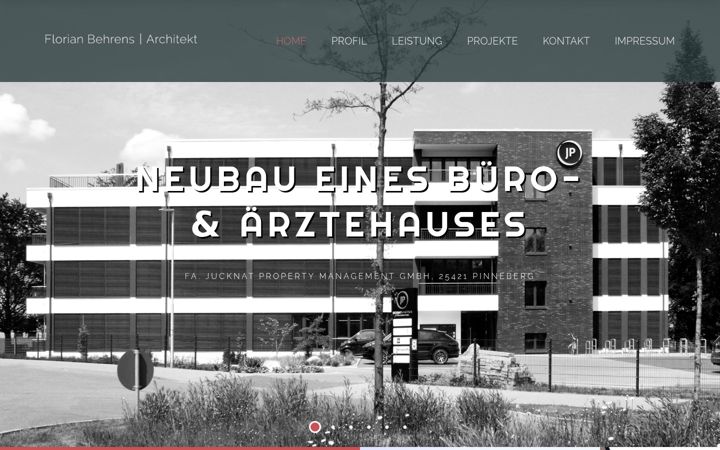 Snímek obrazovky architekt-behrens.de
