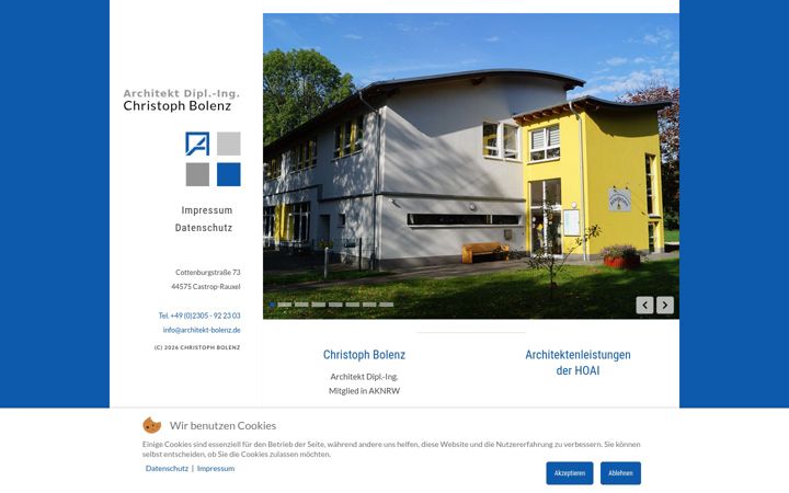 Skjermbilde av architekt-bolenz.de