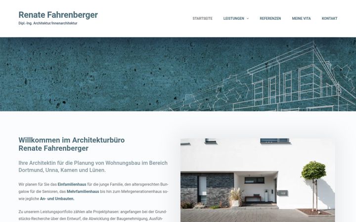 Skjermbilde av architekt-fahrenberger.de