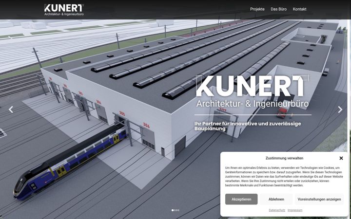Skjámynd af architekt-kunert.de