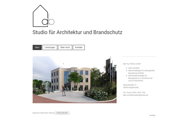 Skjámynd af architekt-leukert.com