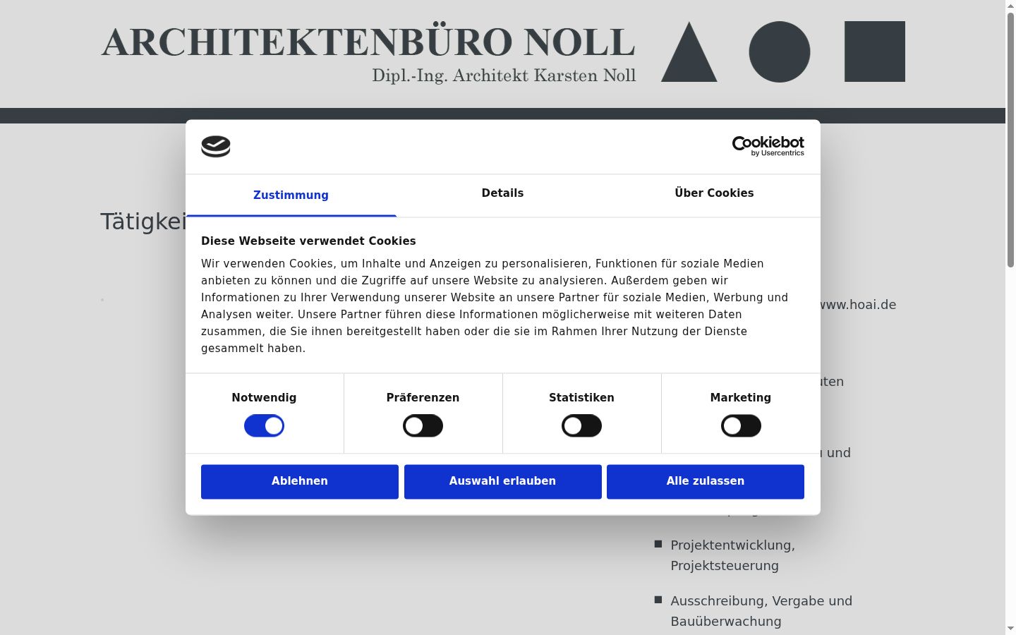 Képernyőkép a bármilyen interakció előtt megjelenő hozzájárulási bannerről
