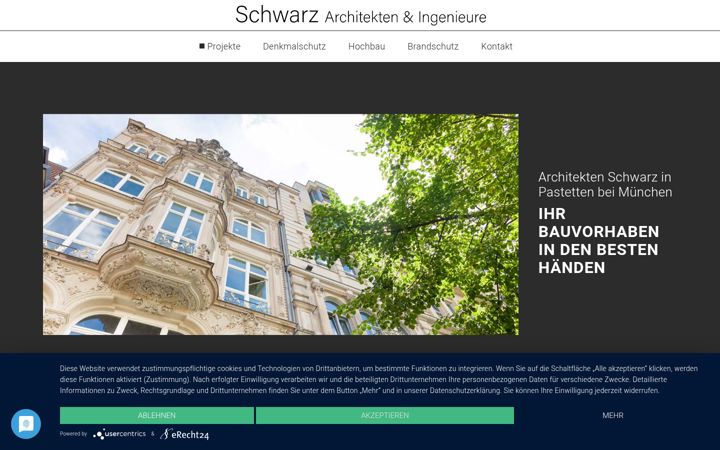 Snimka zaslona za architekten-schwarz.de