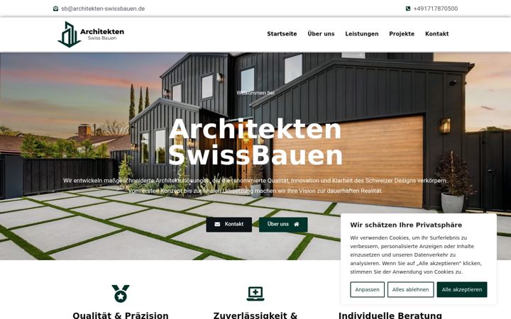 Snimka zaslona za architekten-swissbauen.de