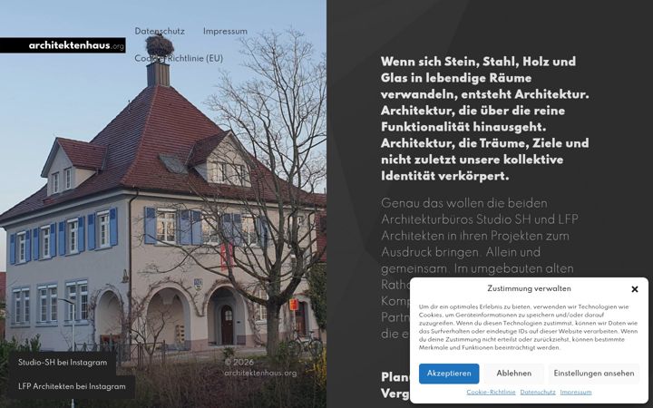 Screenshot of architektenhaus.org