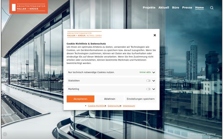 Captura de pantalla de architektenkontor.com
