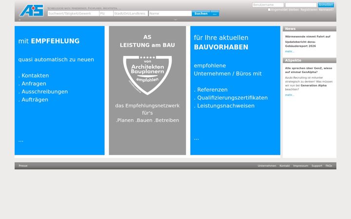 Captura de pantalla de architektenservice.com