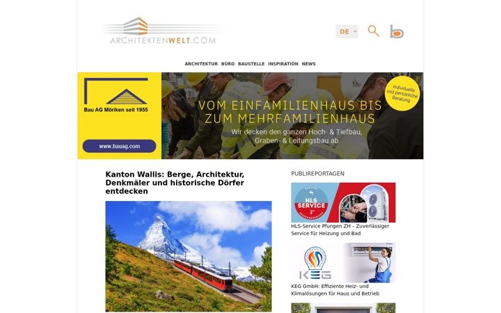 Screenshot of architektenwelt.com