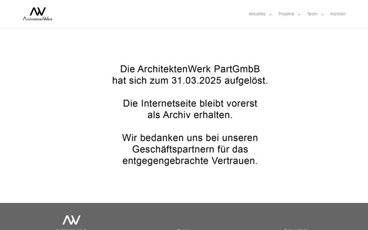 Screenshot of architektenwerk.com