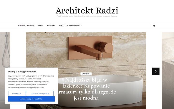 Ekraanipilt saidist architektradzi.pl