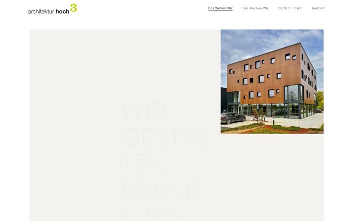 Ekraanipilt saidist architektur-hoch3.de