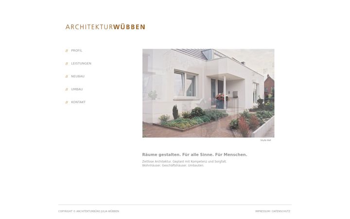 Screenshot of architektur-wuebben.de