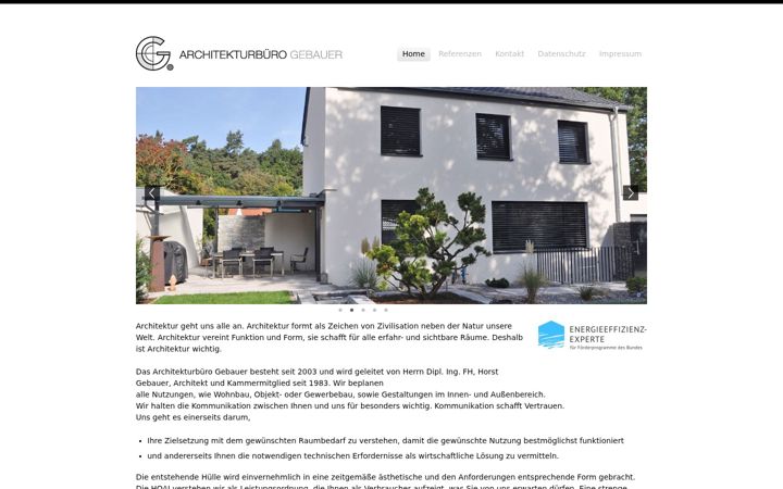 Captura de ecrã de architekturbuero-gebauer.de