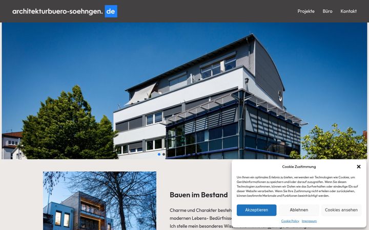 Screenshot ta' architekturbuero-soehngen.de