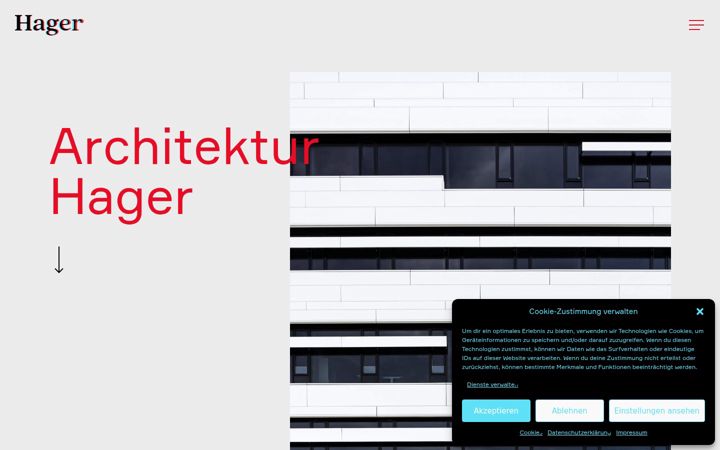 Ekrano kopija architekturhager.at