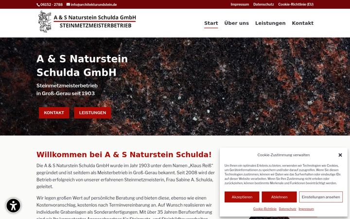 Screenshot of architekturundstein.de