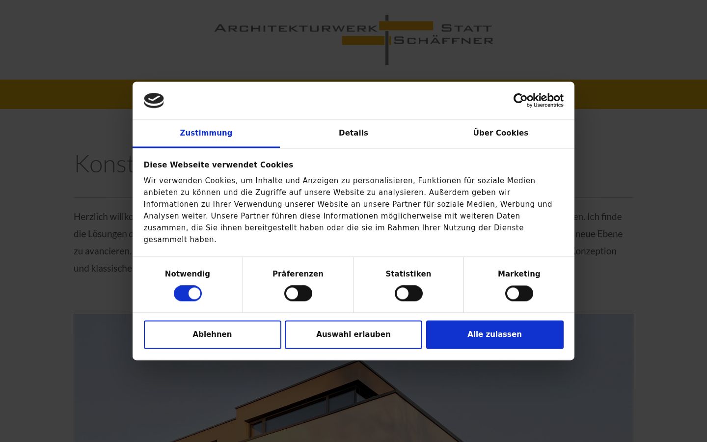 Screenshot del banner di consenso mostrato prima di qualsiasi interazione