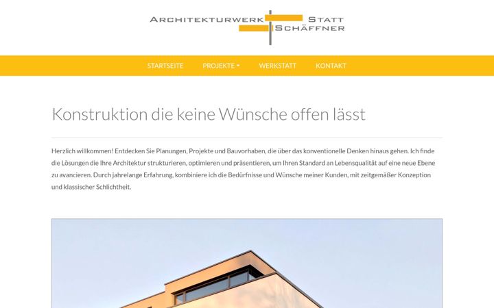 Screenshot of architekturwerkstatt-schaeffner.de