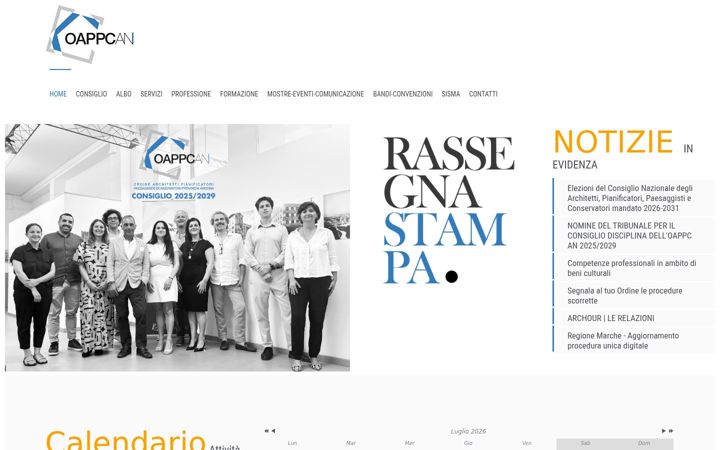 Screenshot of architettiancona.org