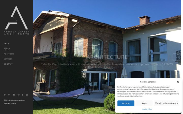Screenshot of architettoandreaaiazza.it