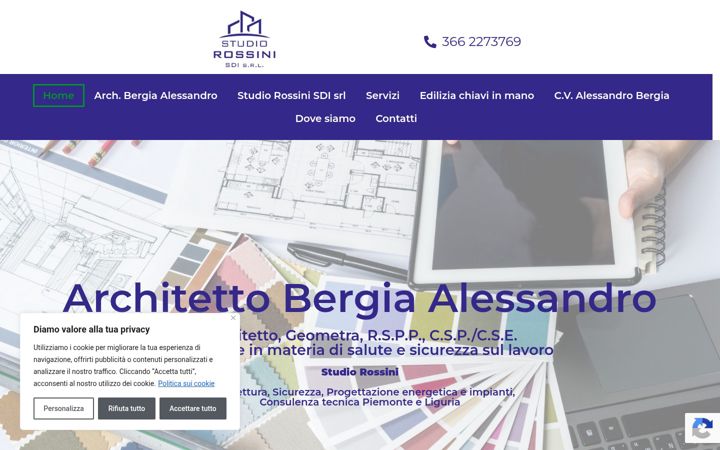 Screenshot of architettobergia.it