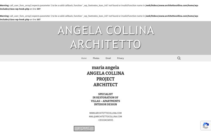 Screenshot of architettocollina.com