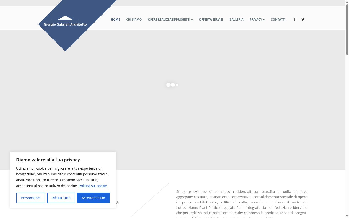 Captura de ecrã do banner de consentimento apresentado antes de qualquer interação