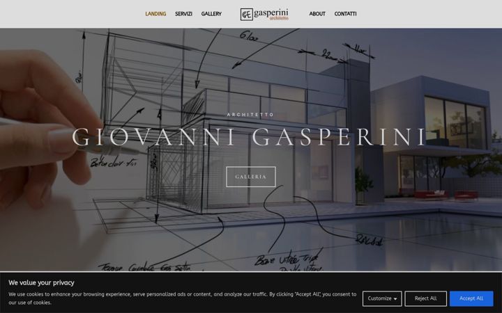 Screenshot of architettogasperini.it