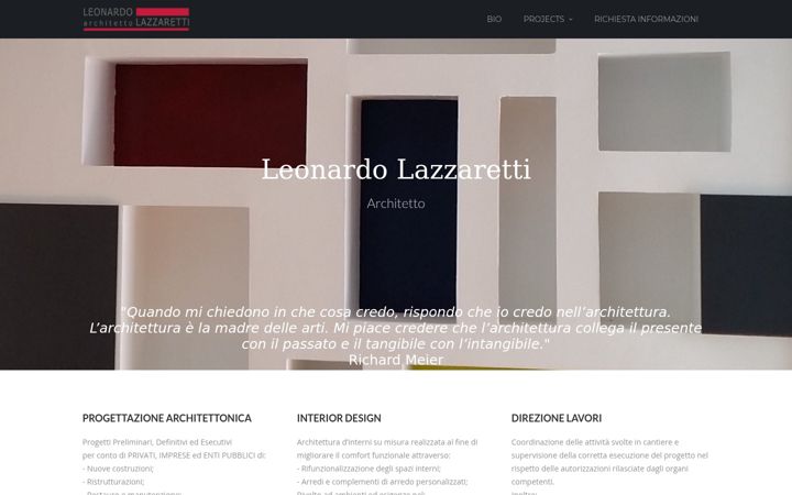 Screenshot of architettoleonardo.com